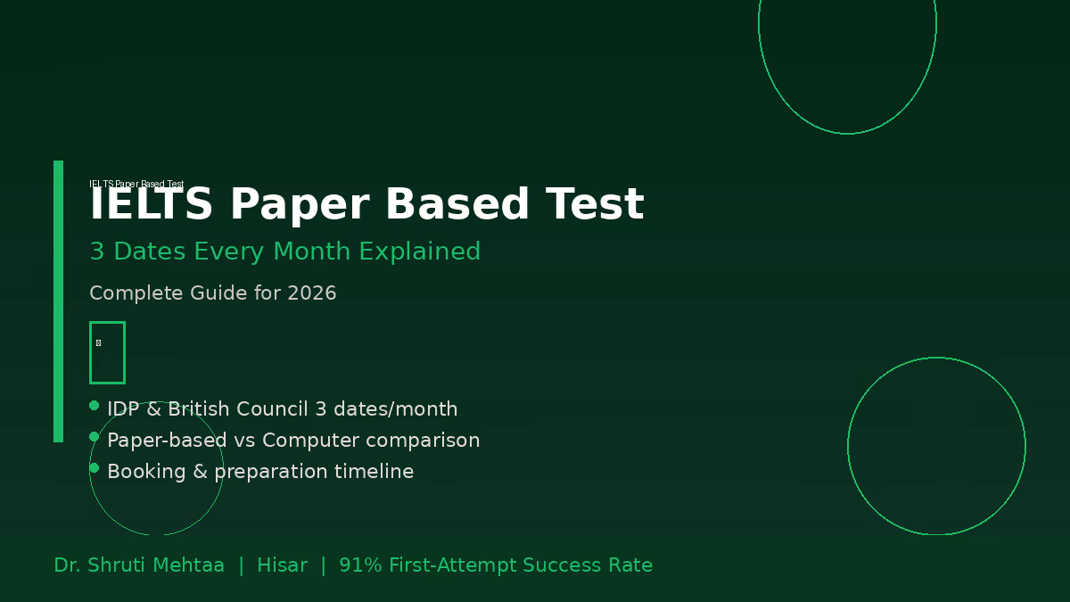 IELTS Paper Based Test: 3 Dates Every Month Explained for 2026