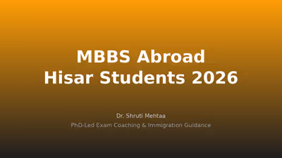 MBBS Abroad Guide for Hisar Students: Russia, Bangladesh, Georgia & More in 2026