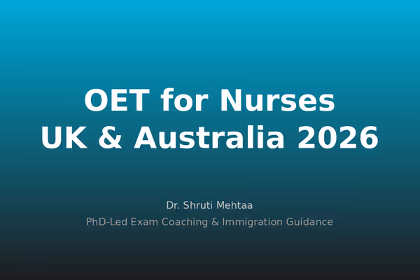 OET for Nurses in Hisar: Complete UK & Australia Registration Guide 2026