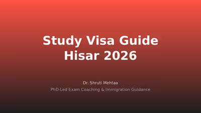 Study Visa Consultants in Hisar: Complete 2026 Guide for Canada, UK, Australia & Germany